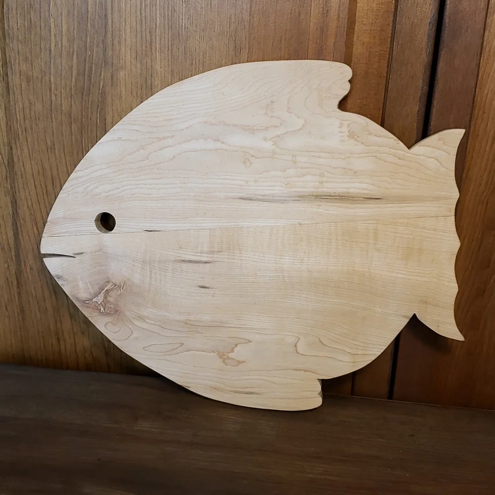 Fish Shaped Wooden Charcuterie Cutting Board